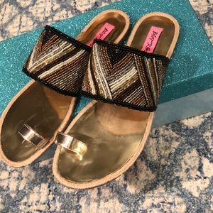 Blue by Betsy Johnson Raffi Beaded Flats